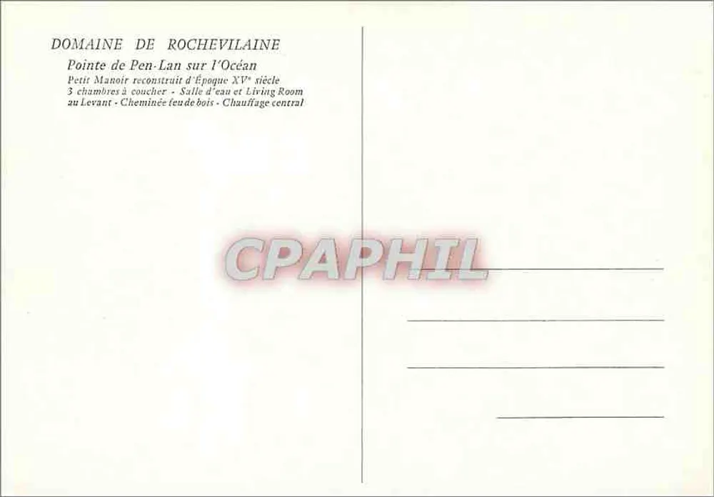 Domaine de Rochevilaine — Pointe de Pen-Lan am Ozean — Kleines Herrenhaus aus dem 15. Jahrhundert - Rückseite