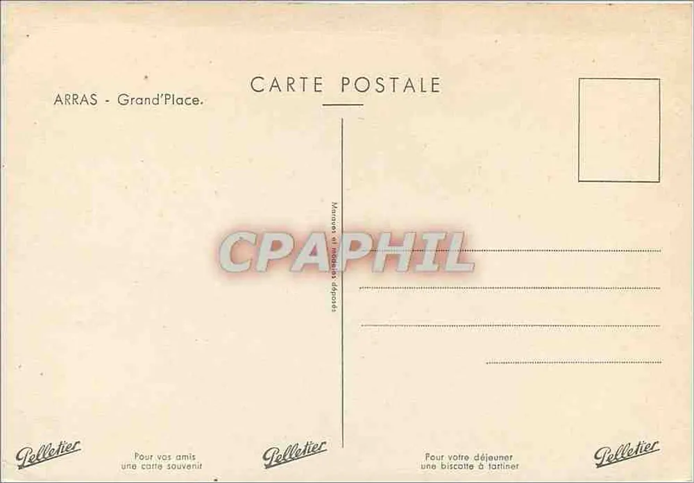 Arras - Grand'Place — vista panorâmica — editor Pelletier - Verso