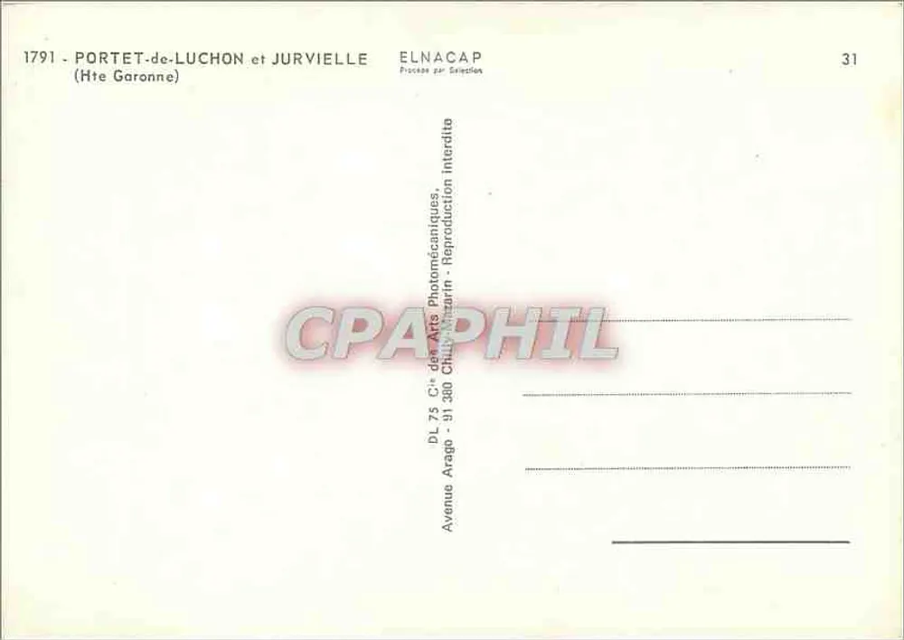 Portet-de-Luchon und Jurvielle — Haute-Garonne — Elnacap, n°31 - Rückseite