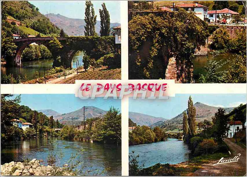 Pays Basque — Vista de pontes e rios — Lavielle - Frente