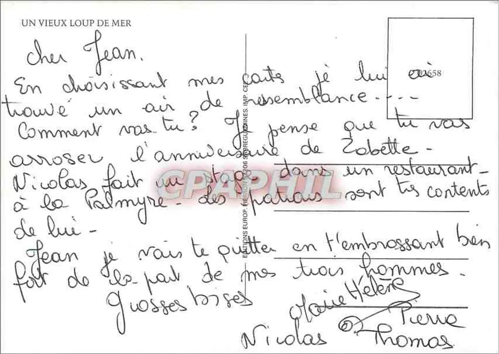 Un vecchio lupo di mare — n° 658 - Verso