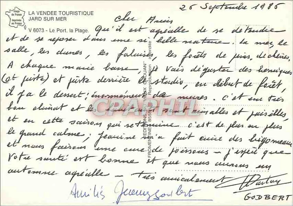 JARD sur MER — Holidays in VENDÉE — Editions FRONTEMEN - Back