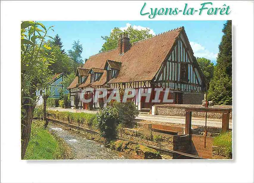 Lyons-la-Forêt — Casa a colombages su un corso d'acqua — Edizioni Combier - Mâcon - Recto