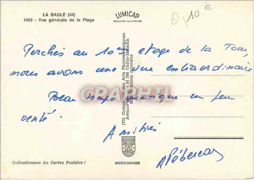 La Baule (44) — Vista Geral da Praia — Lumicap - Verso