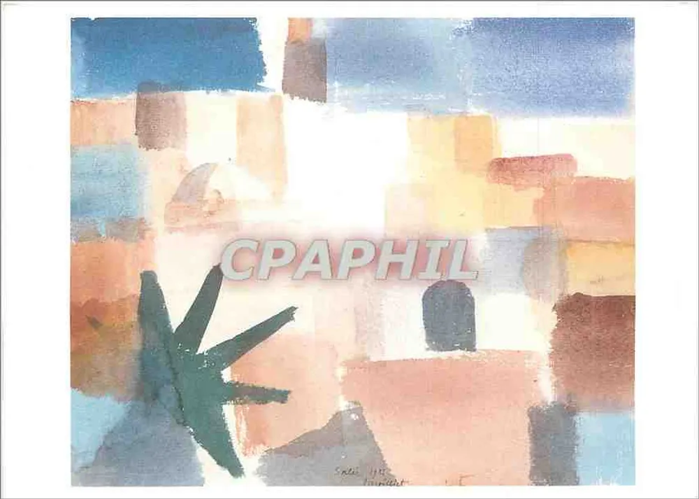 Maisons à Salé / Houses in Salé / Häuser in Salé — aquarelle et crayon — éditeur Jakob et Gisela Zaeslin — n° de série CP 1711 - Recto