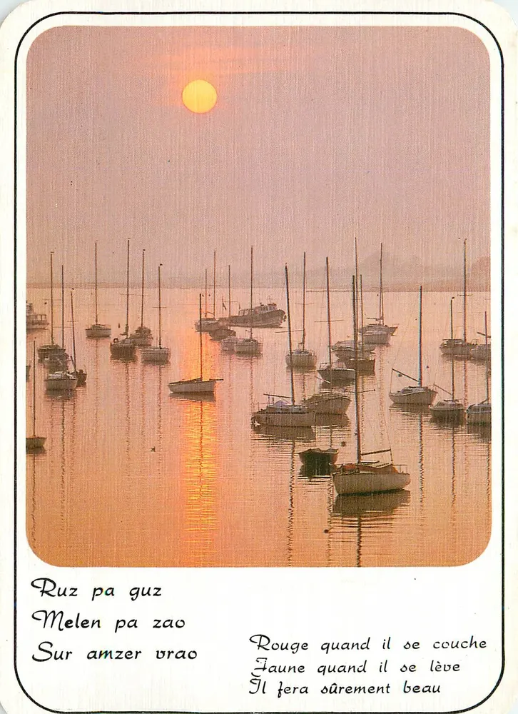 Porto de lazer ao nascer ou pôr do sol — Editor JOS Le Loeuf, n° CT.400 - Frente
