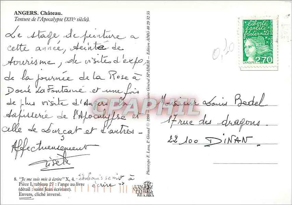 Angers. Castelo — Tapeçaria da Apocalipse (século XIV) — Edição SP-IDIEM - Verso