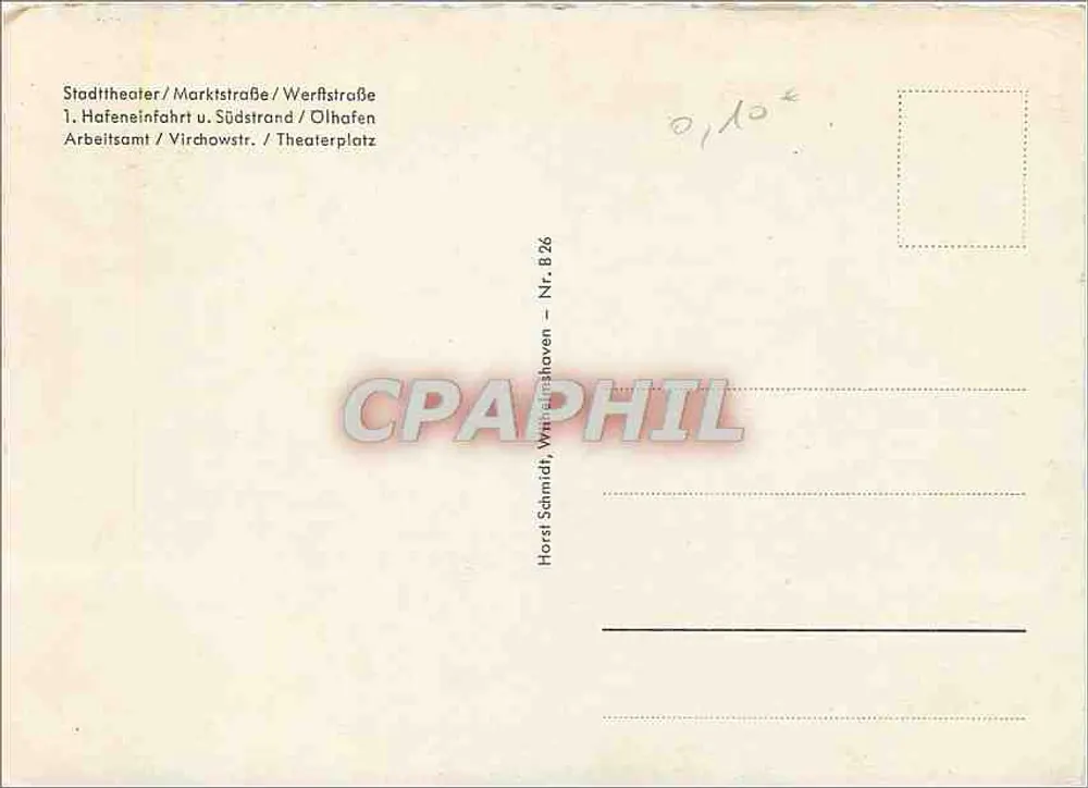 Wilhelmshaven — Grüss vom Nordseebad Wilhelmshaven — editor não visível - Verso
