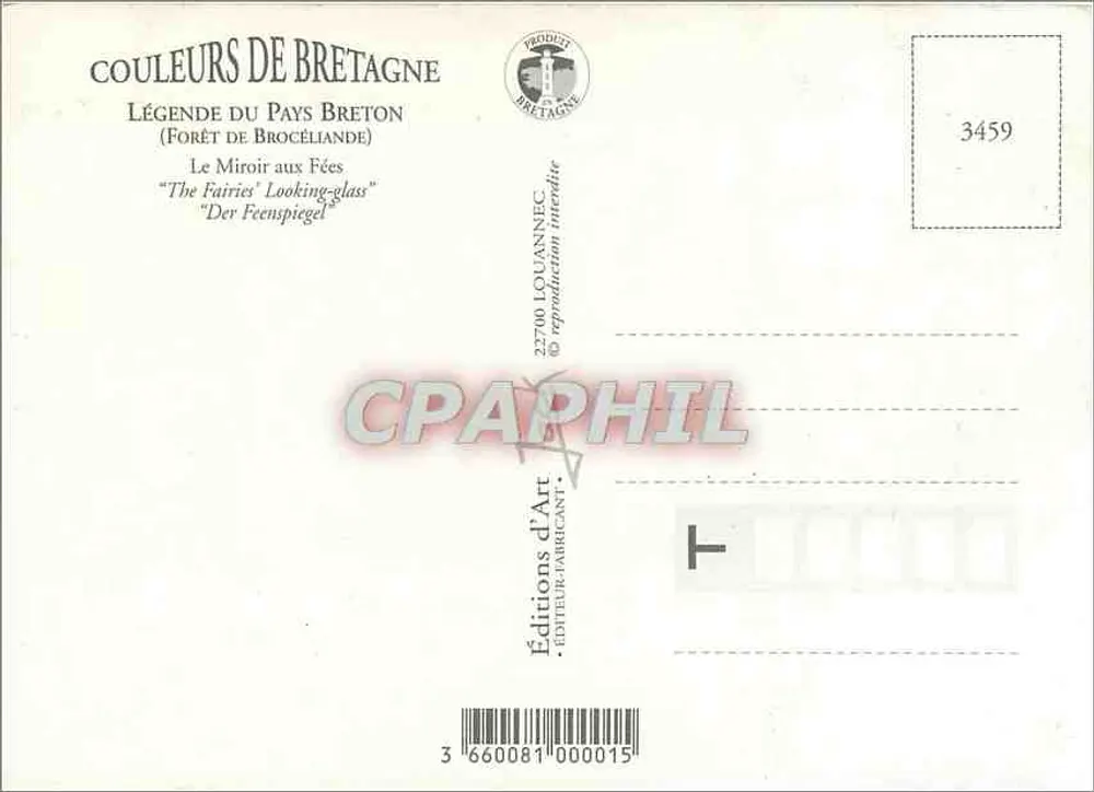Der Spiegel der Feen — Legende von Brocéliande — Art Editions - Rückseite