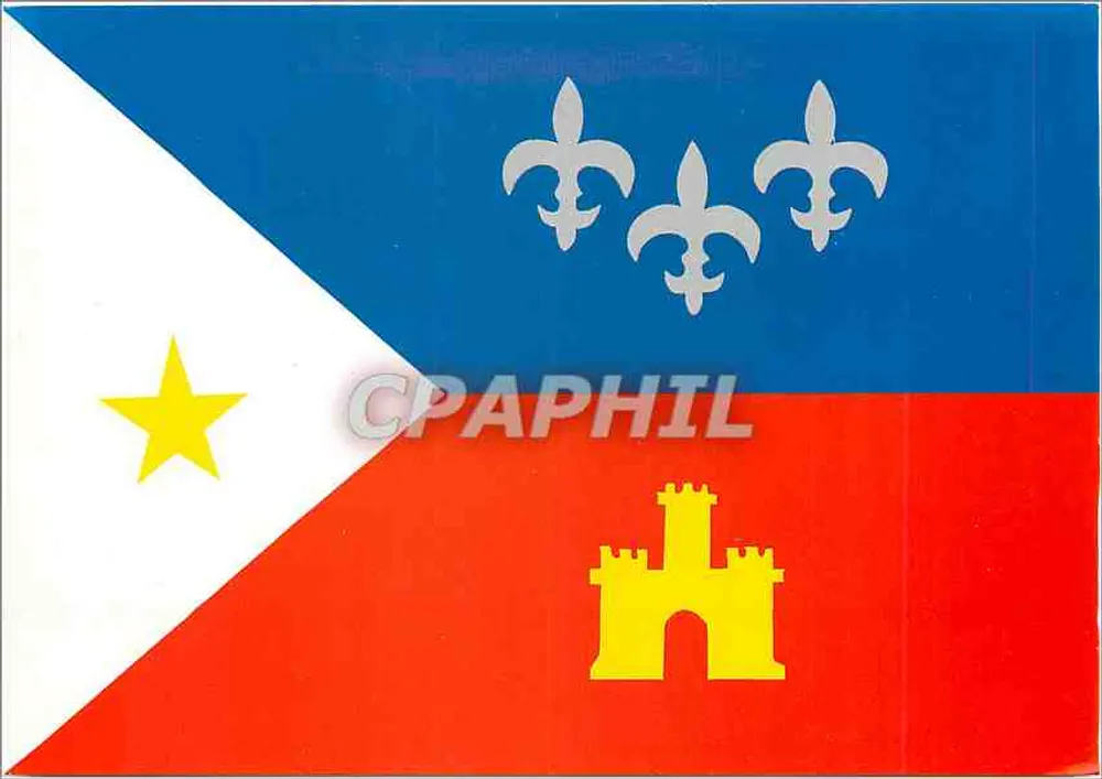 Flagge der Acadiens — Acadiana, Louisiana — Verlag Louisiana Gifts, Mailand - Vorderseite