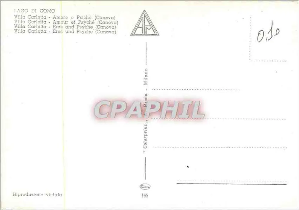 Villa Carlotta - Amor e Psique (Canova) — reprodução — 165 - Verso