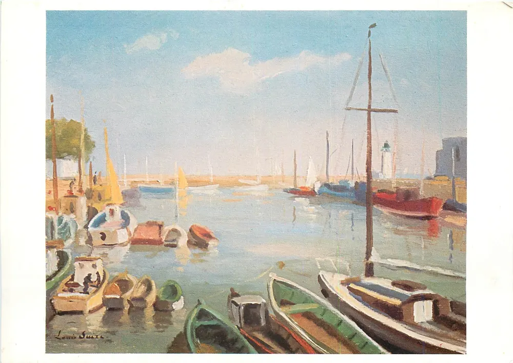 Hafen von La Flotte — Insel Ré — Gemälde von Louis Suire - Vorderseite