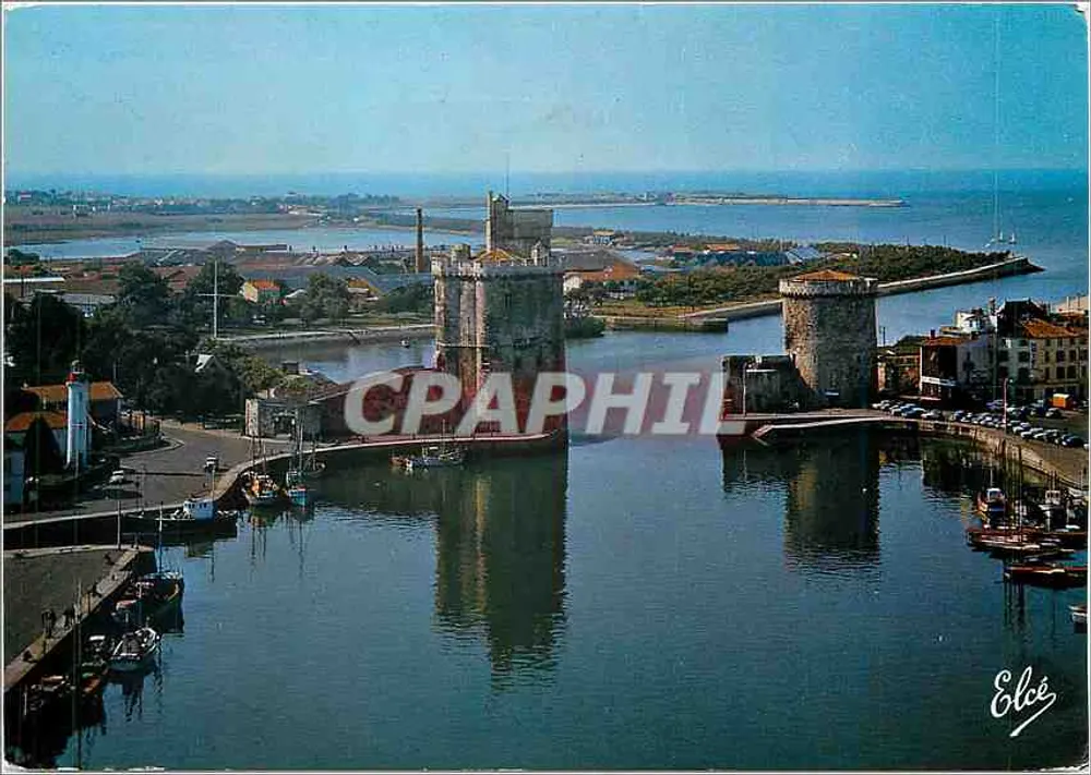 La Rochelle — Eingang zum Hafen und die Zwei Türme — Verlag Elcée, Nr. 470 - Vorderseite