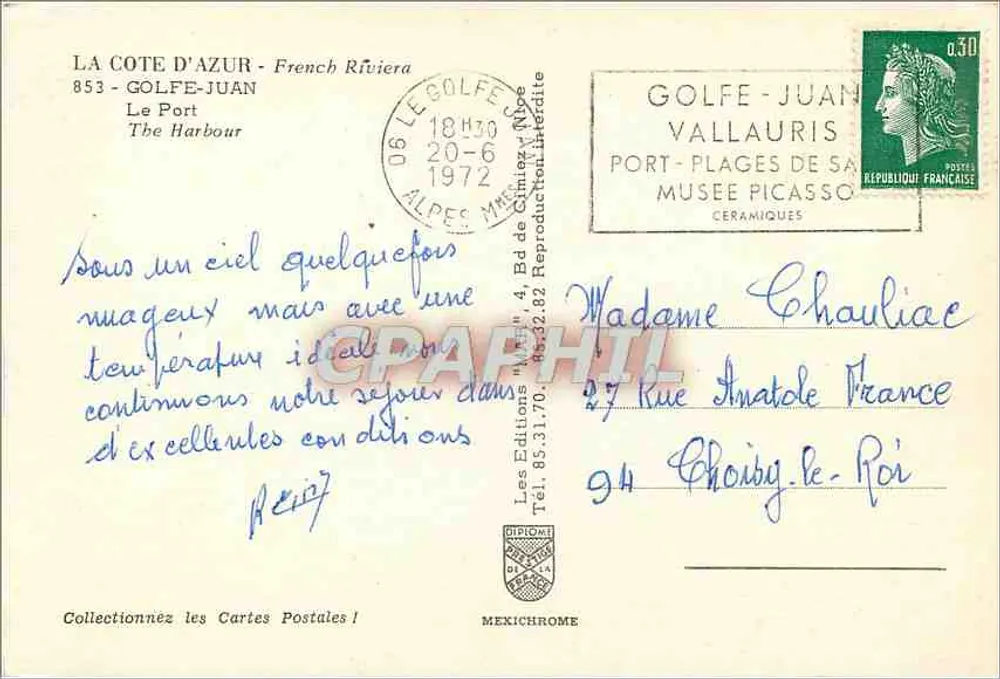 Golfe-Juan — The Port — Les Éditions d'Alpes-Maritimes - Back