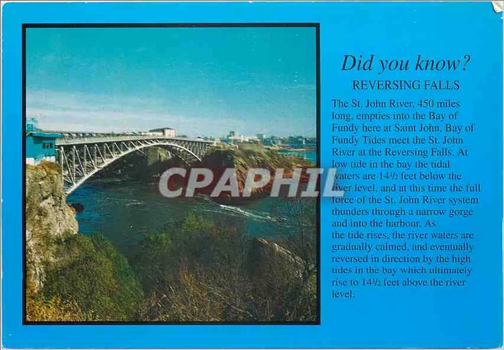 Reversing Falls, Saint John — Nowy Brunszwik — T.N.T. Sales Ltd./Ltee. - Awers