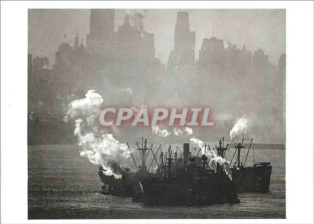 Manhattan Inferior e o rio Hudson — vista de Nova York 1950 — editor A. Feininger, França - Frente