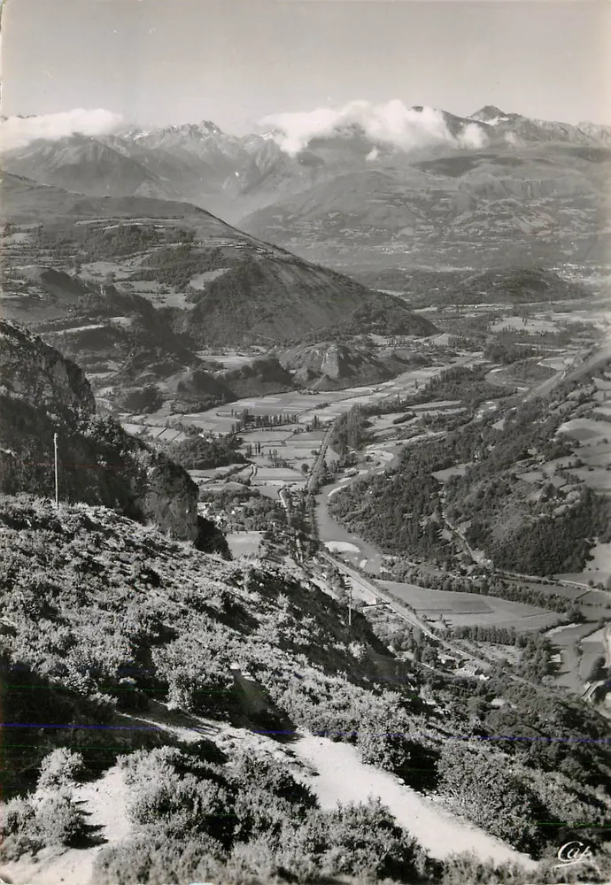 Lourdes — Aussicht auf das Tal von Argelès vom Pic du Jer — Sonderausgabe - Vorderseite