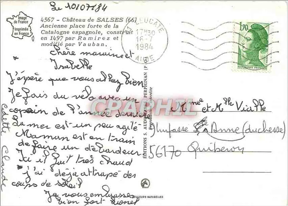Schloss Salses — Ehemalige spanische Festung — Editions S. Audemagnan - Rückseite