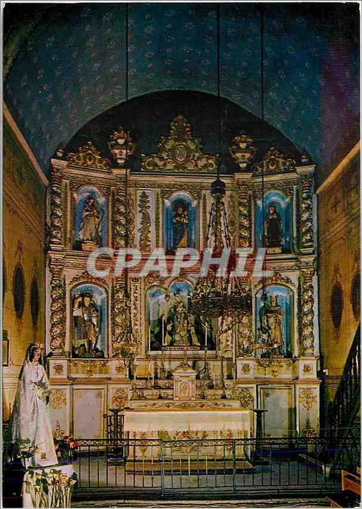 Innenansicht der Kirche Kapelle des Rosenkranzes — Colliouret — Gesellschaft der Postkartenverleger APA-POUX - Vorderseite