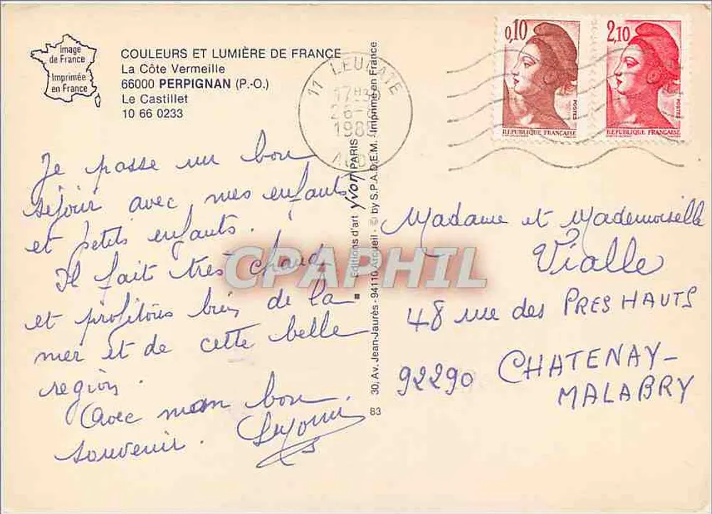 Tor der Stadt — Toulouse — Kunstausgabe Yvoff - Rückseite