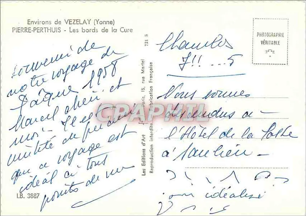 Entorno de VEZELAY (Yonne) — Las orillas de la Cure — Les Éditions d'Art - Reverso
