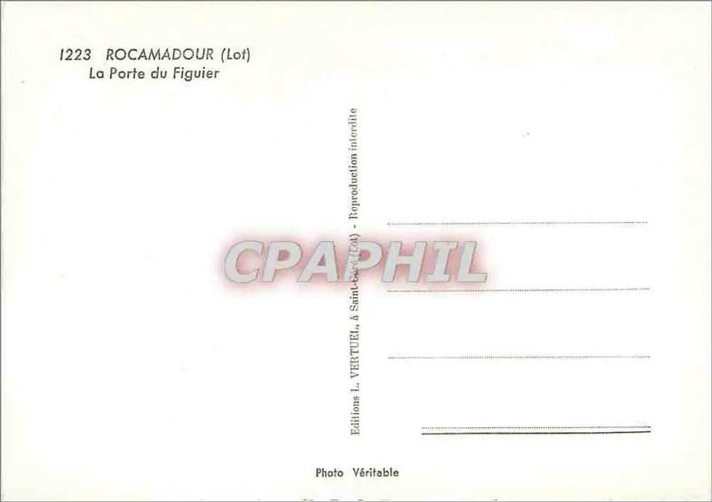Rocamadour (Lot) — The Figuier Gate — Editions L. Vertuel - Back