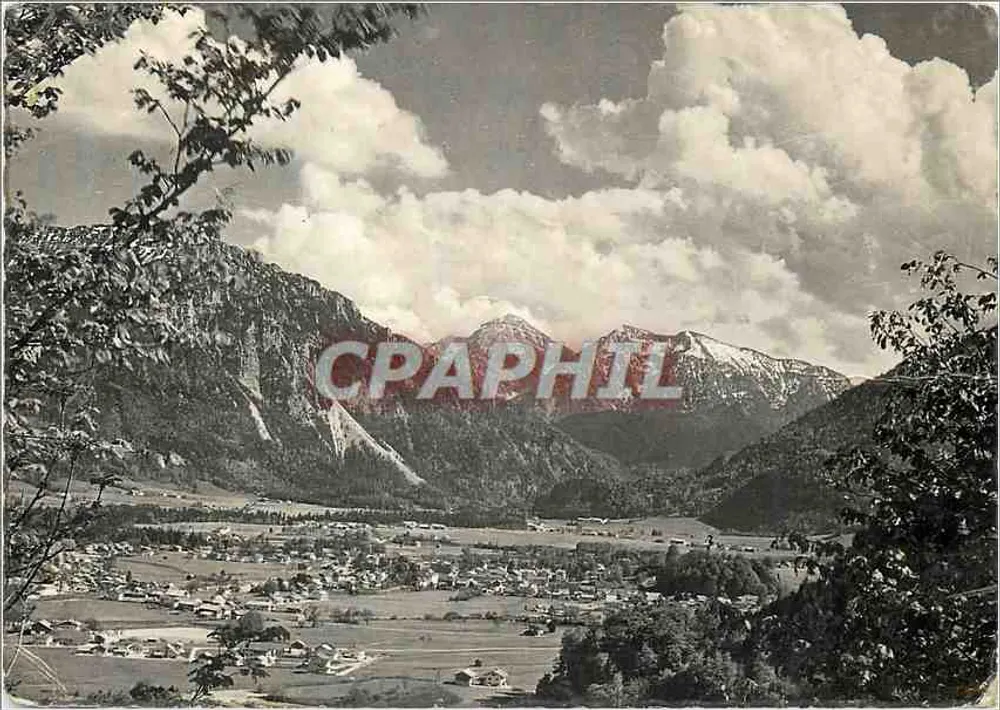 Vista de Ruhpolding — com o Räuschenberg e o Sonnathorn — editor Foto Kaesberg - Frente
