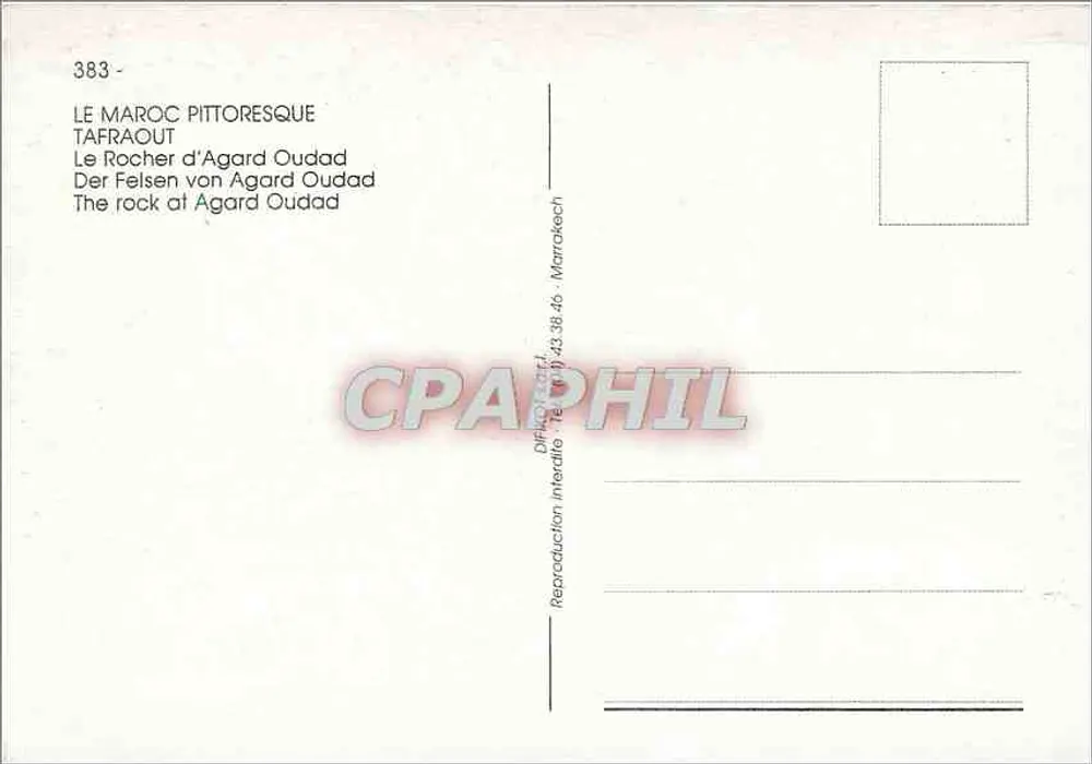 Tafraout — O Rocher d'Agard Oudad — Diffusion Interatlantique - Verso