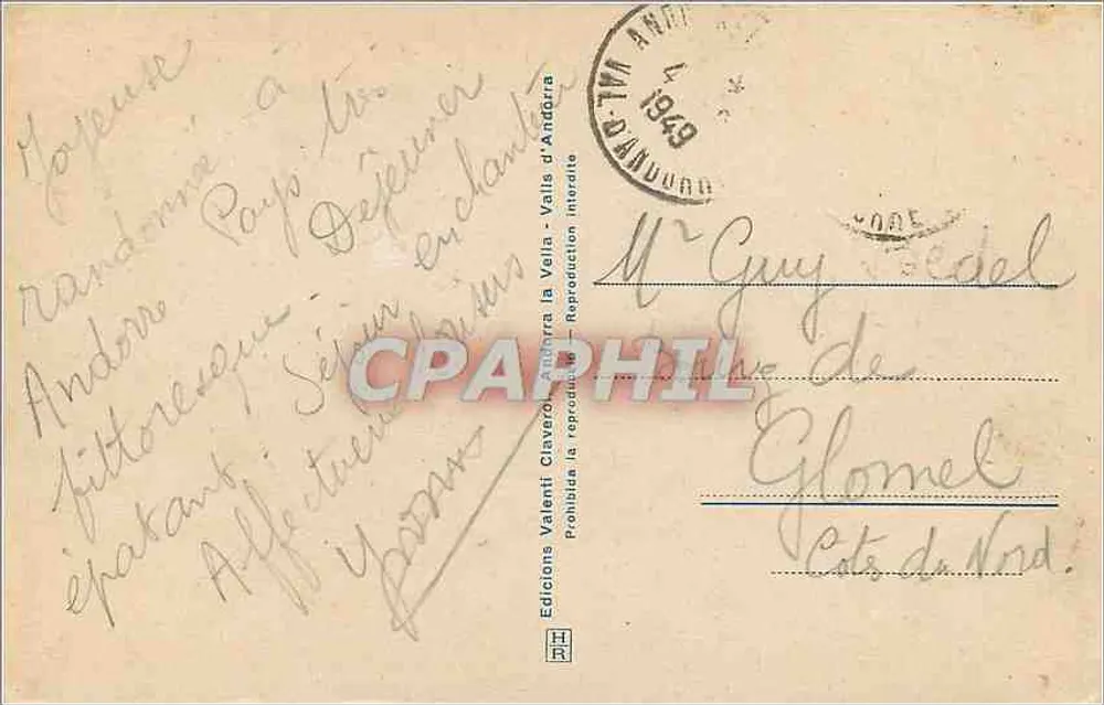 Vallées d'Andorre — La Massana — Pont de St. Antoine — Fot. V. Claverol - Verso