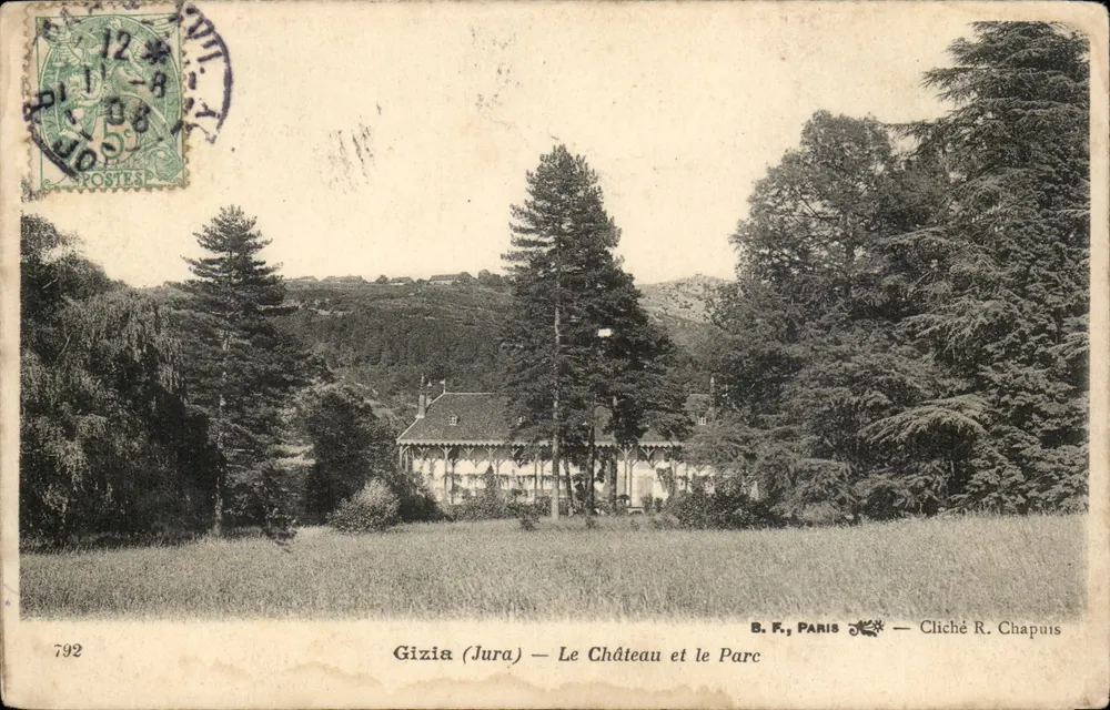 Gizia (Jura) — Schloss und Park — B.F., Paris — Cliché R. Chapuis - Vorderseite