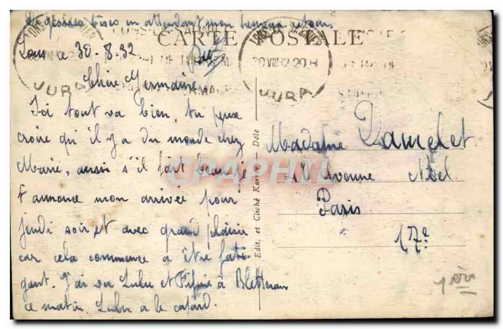 Saint-Claude — Staudamm auf der Bièenne — pittoreskes Jura - Rückseite