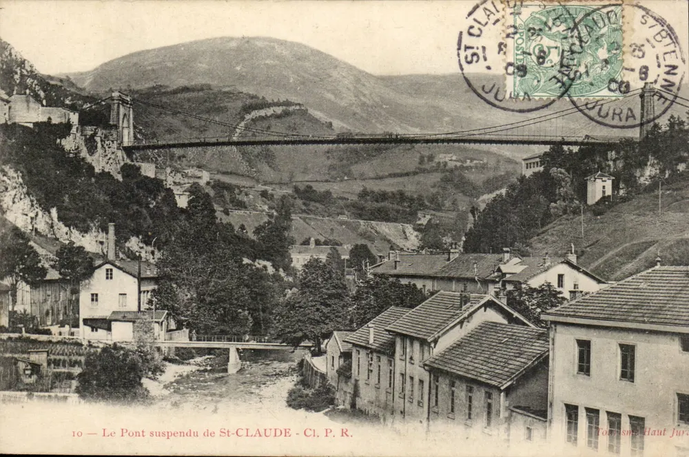 Der Hängebrücke von St-CLAUDE — CI. P. R. — Tourismus Haut Jura - Vorderseite