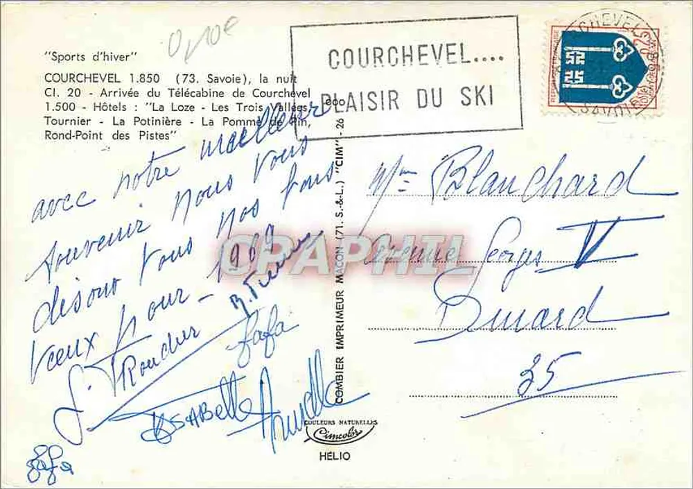 Courchevel — Winterabend — CIM Drucker - Rückseite