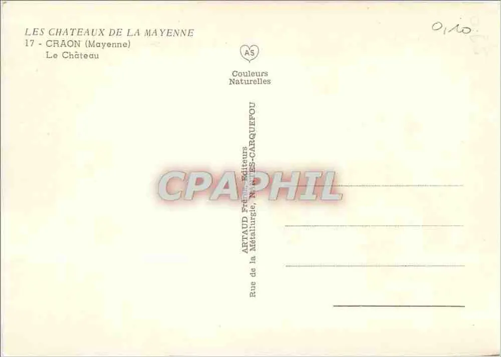 Castelo de La Mayenne — Craon (Mayenne) — Artaud Éditeurs - Verso
