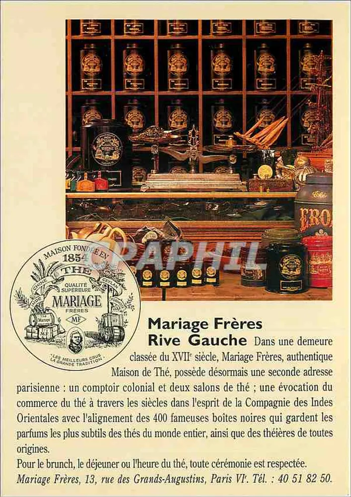 Mariage Frères — Rive Gauche, Paris — Maison de Thé - Recto