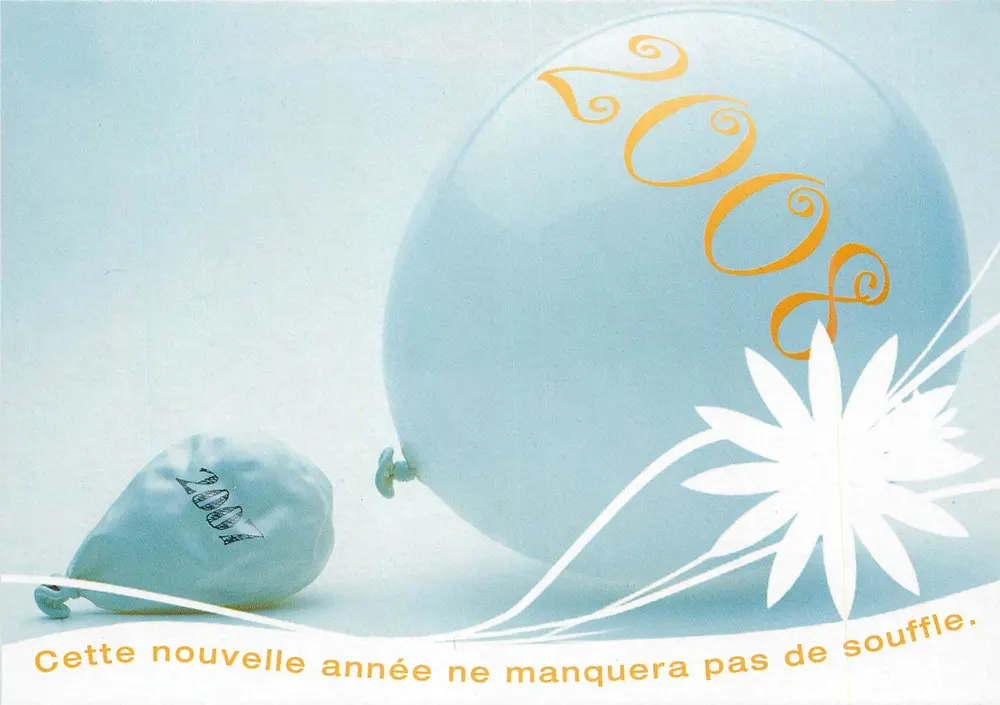 Ankündigung für das Jahr 2008 — Luftballons 2007 und 2008 — Pfizer - Vorderseite