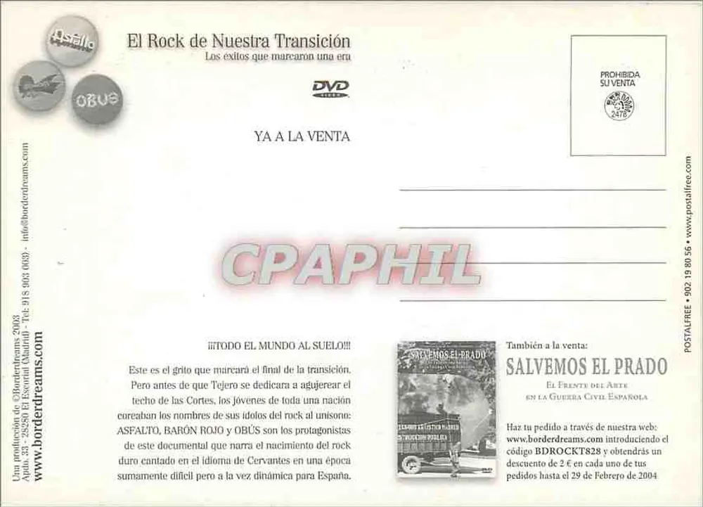 Asfalto, Barón Rojo et Obús — El Rock de Nuestra Transición — Borderdreams 2004 - Verso