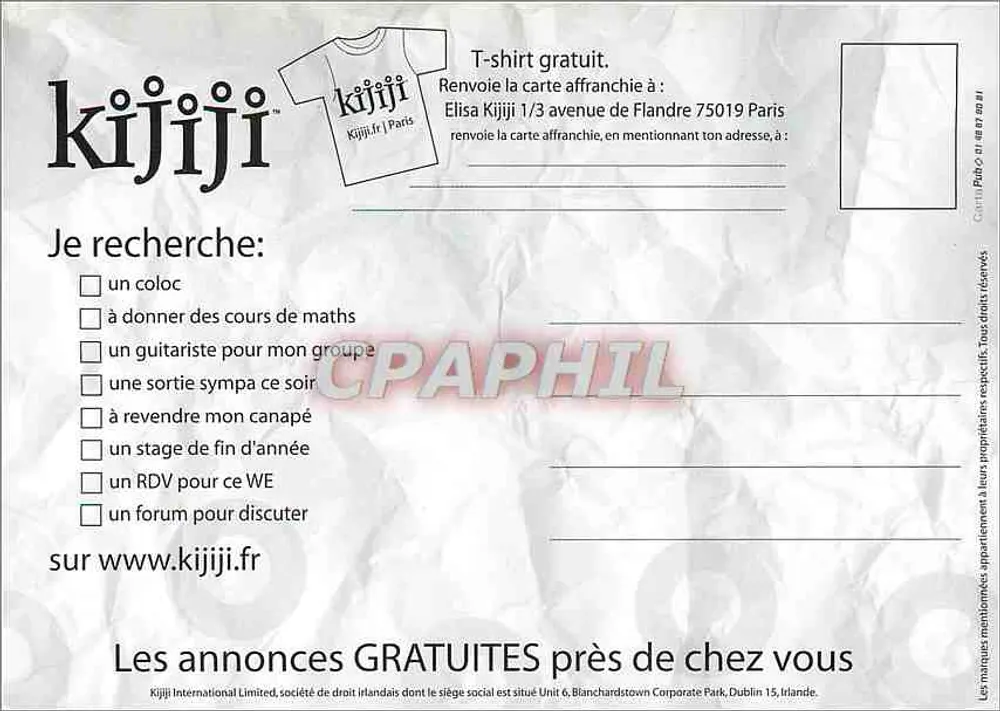Volantone di ricerca su Kijiji.fr — Kijiji Limited - Verso