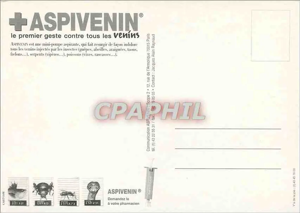 Guepe — 1278 B14 — Aspivenin - Rückseite