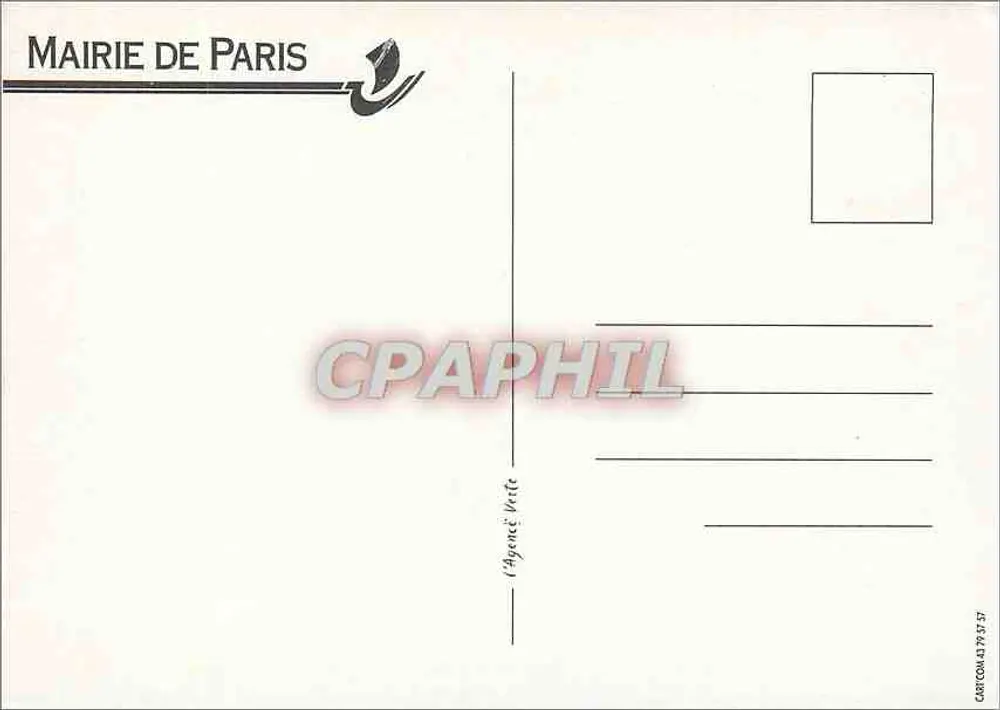 Erster Tag der Gärten von Paris — Sonntag, 22. September 1996 — Rathaus Paris - Rückseite