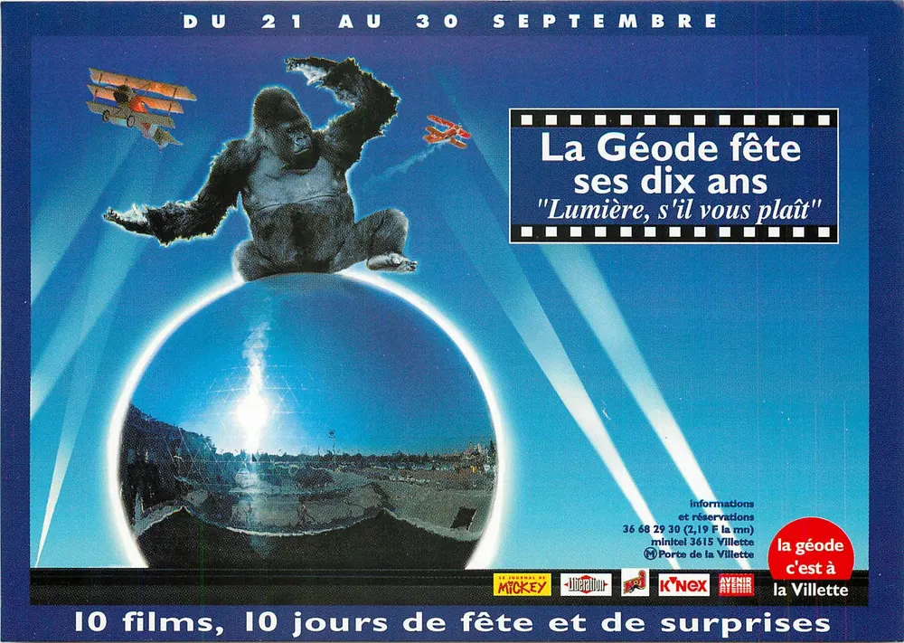 La Géode feiert ihr zehntes Jubiläum — "Licht, bitte" — unbekannter Verleger, Seriennummer nicht sichtbar - Vorderseite