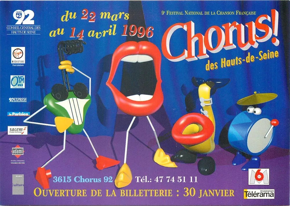 9. Nationaler Gesangsfestival — Chorus! der Hauts-de-Seine — 1996 - Vorderseite