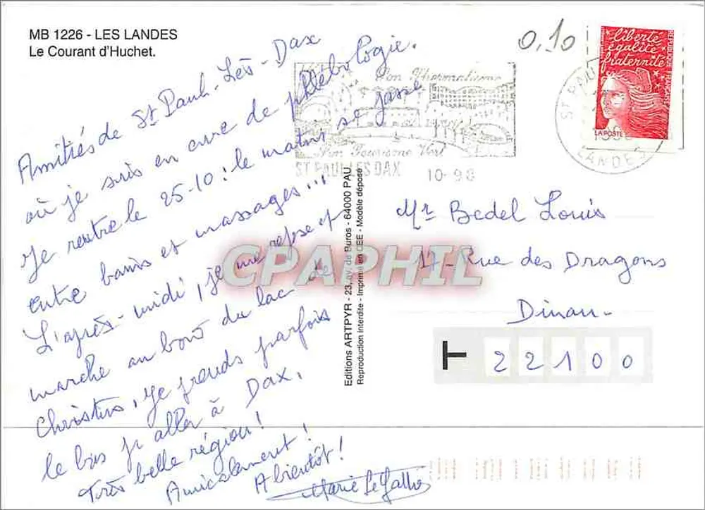 Pays Landais — Florestas e rios — Edições ARTPYR - Verso