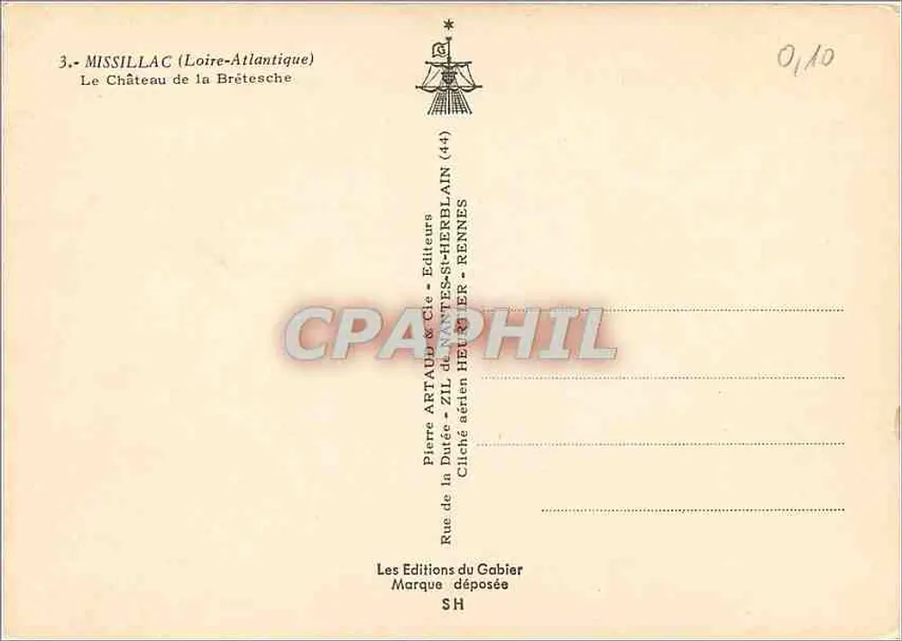 Missillac (Loire-Atlantique) — Schloss la Brétèche — Éditions Pierre Artaud & Cie - Rückseite