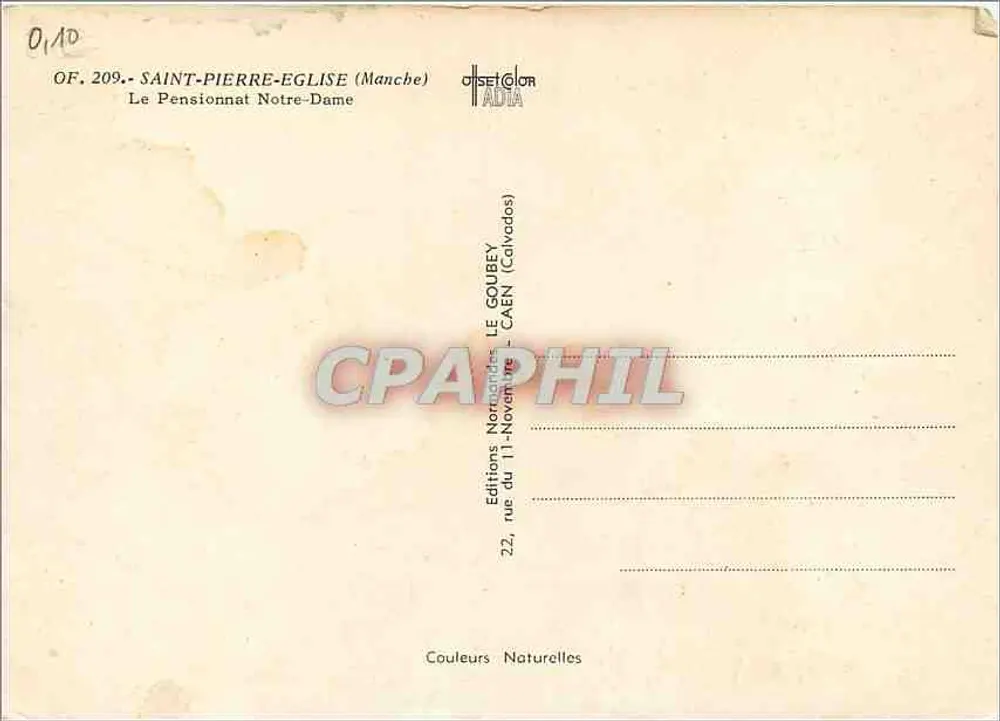 Saint-Pierre-Église (Manche) — A Pousada Nossa Senhora — Edições Normandas - Verso