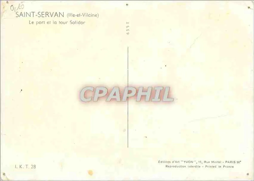 Saint-Servan (Ille-et-Vilaine) — O porto e a torre Solidor — Éditions d'Art YVON - Verso