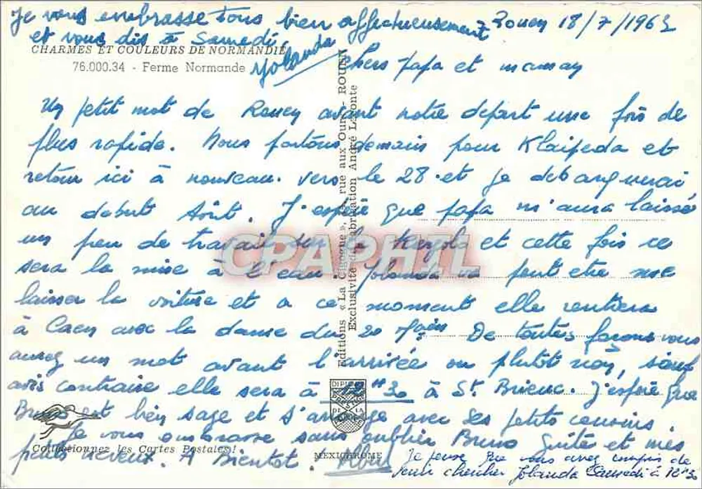 Normannische Farm — Charmes et Couleurs — Verlag La Cigogne, n° 76.000.34 - Rückseite