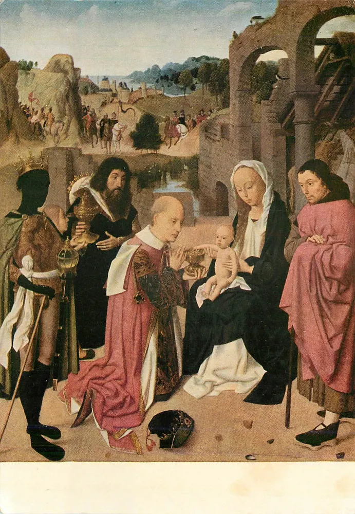 Die Ehrung der Weisen — Gemälde von Geertgen tot Jans (1460/5-1490/5) — Rijksmuseum, Amsterdam - Vorderseite