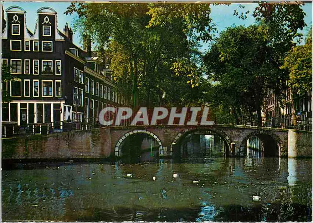Amsterdam — Puente sobre la Leidsegracht — editor MUVA - Anverso