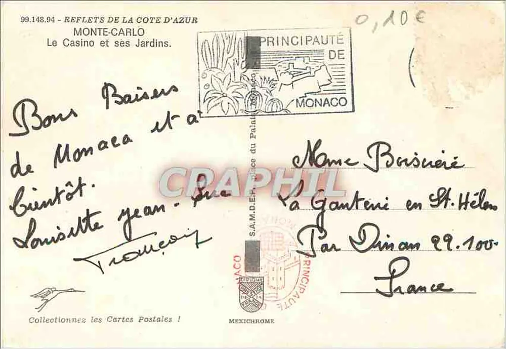 Das Casino von Monte-Carlo — Monte-Carlo und seine Gärten — IRIS - Rückseite
